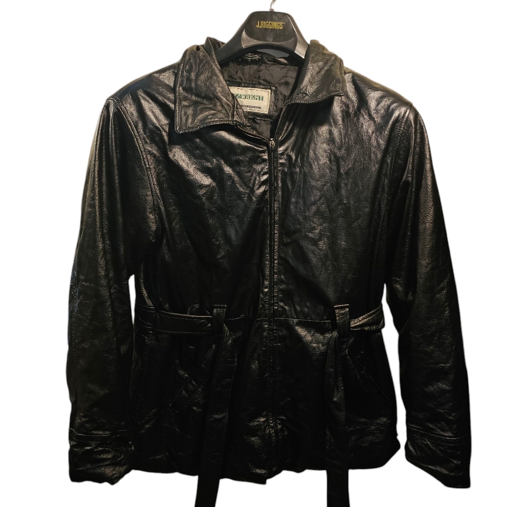 Fitz- Wright Sz. Xlarge Black Leather Jacket - image 3